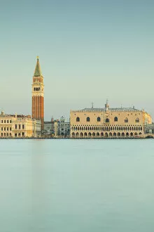 Venice Metal Print Collection: Campanile and the Doges Palace, Piazza San Marco (St. Marks Square), Venice