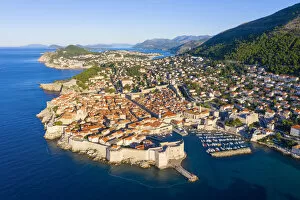 City Walls Collection: Croatia, Dubrovnik, Aerial view of the old town