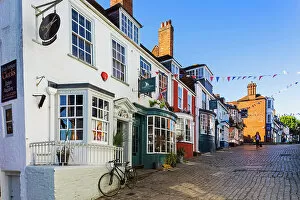 Related Images Collection: England, Hampshire, The New Forest, Lymington, Colourful Shop Fronts on Quay Hill