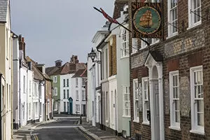 Deal Collection: England, Kent, Deal, The Ship Inn Pub and Street Scene