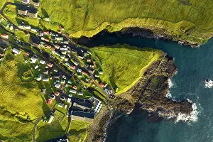 Faroese Collection: Gjogv during an autumn day, Eysturoy, Faroe Island, Denmark