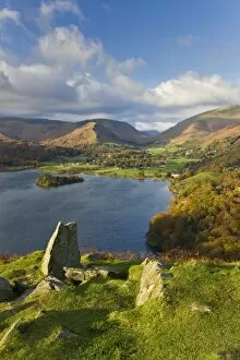 Lake District Photographic Print Collection: Grasmere lake and village from Loughrigg Fell