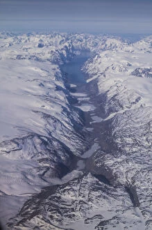 Denmark Pillow Collection: Greenland, Southwest Greenland, aerial view above the Arctic Circle