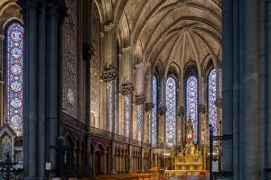 Worship Collection: Interior of Lille Cathedral, the Basilica of Notre Dame de la Treille, Lille, France