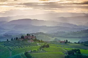 Cyprus Cushion Collection: Landscape, San Gimignano, Tuscany, Italy