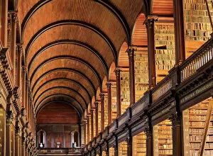 Book of Kells Canvas Print Collection: The Long Room, Old Library, Trinity College, Dublin, Ireland