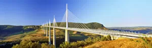 Modern art pieces Mouse Mat Collection: Millau Viaduct over the Tarn River Valley, Millau, France