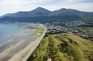 Aerial Photography Fine Art Print Collection: Royal County Down Golf Course and Slieve Donard Hotel
