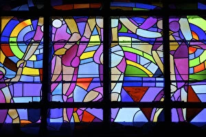 Budapest Collection: Stained Glass Window, Gellert Hotel and Spa, Budapest, Hungary