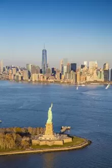 New York City Collection: Statue of Liberty and Lower Manhattan, New York City, New York, USA