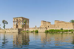 Ancient Egyptian Collection: Temple of Philae on an island in Lake Nasser, Nile River, Aswan, Egypt, Africa
