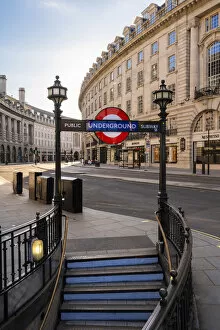 Regent Street Collection: tube on to Regents Street, london, England, UK