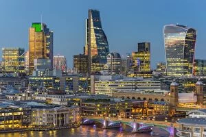 City of London Canvas Print Collection: UK, England, London, City of London, Skyline, including the Cheesegrater and Walkie-Talkie