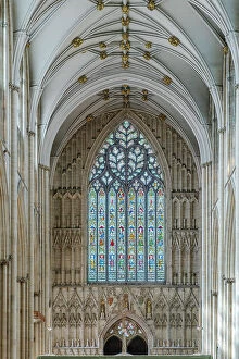 Stained glass windows Collection: UK, England, York, York Minster, interior; Great West Window