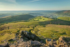 Powys Collection: View from the summit of Sugar Loaf mountain in Bannau Brycheiniog
