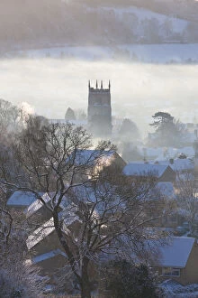 Related Images Poster Print Collection: View of Wotton Under Edge, Gloucestershire, Cotswolds in winter with snow