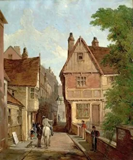 Local Artists And Places Canvas Print Collection: Old Houses, St. Peters Gate, Nottingham, 1842