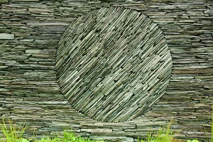 Sheep Poster Print Collection: An Andy Goldsworthy art instalation in a sheep fold at Tilberthwaite in the Lake District UK