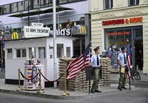 East Germany Jigsaw Puzzle Collection: Germany, Berlin, Checkpoint Charlie, US Army checkpoint
