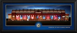 Related Images Canvas Print Collection: Ibrox at Night Framed Panoramic