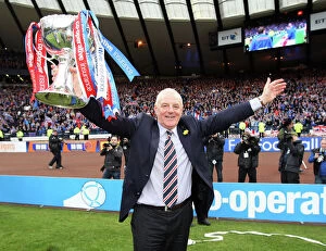 Related Images Canvas Print Collection: Rangers FC: Walter Smith's Co-operative Cup Victory over Celtic at Hampden Stadium (2011)