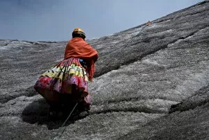 Related Images Framed Print Collection: The Wider Image: Bolivias cholita climbers