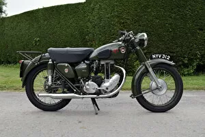 Latest Images Photographic Print Collection: 1954 Matchless G3 LS Auxiliary Fire Service Motorcycle