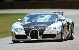 Contemporary art gallery Collection: Bugatti Veyron Pur Sang (limited edition of just 5 cars) 2009 silver black Goodwood