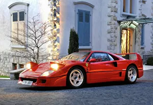 Colorful artwork Glass Frame Collection: Ferrari F40 Italy