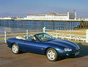 Brighton & Hove Premium Framed Print Collection: Jaguar XK8 (convertible), 1997, Blue