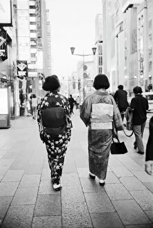 Ginza Collection: Asia, Japan, Tokyo. Geishas on the Ginza