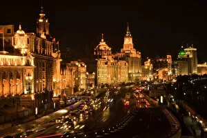 Shanghai Collection: The Bund, Old Part of Shanghai, At Night with Cars etc