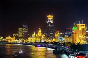 Shanghai Premium Framed Print Collection: Bund, Shanghai, China. One of the most famous places in Shanghai and China