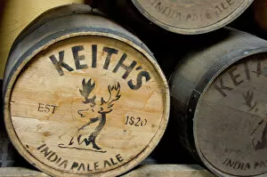 Canadian Collection: Canada, Nova Scotia, Halifax. Alexander Keiths Nova Scotia Brewery. Barrels