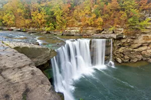 Nature-inspired paintings Framed Print Collection: Cumberland Falls State Park near Corbin Kentucky