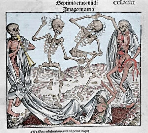 Allegory Collection: The Dance of Death (1493) by Michael Wolgemut, from the Liber chronicarum by Hartmann Schedel
