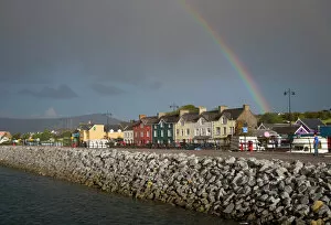 Rainbows Poster Print Collection: Dingle Waterfront, Dingle, Ireland, Houses, Rainbow