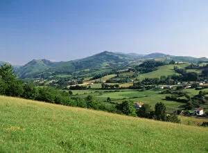 David Barnes Collection: France, Pays-Basque, Pyrenees-Atlantiques, View of rural landscape
