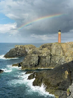 Rainbows Pillow Collection: Isle of Lewis, part of the island Lewis and Harris in the Outer Hebrides of Scotland
