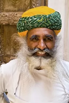 Rajasthan Collection: Jodhpur at Fort Mehrangarh in Rajasthan India a great image of bearded character