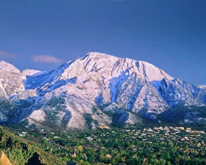 Utah Lake Pillow Collection: Mount Olympus mountain, Mount Olympus Cove, Salt Lake City, Utah