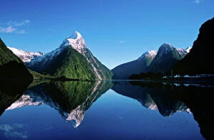Te Wahipounamu Framed Print Collection: New Zealand, Mitre Peak, Milford Sound, Fiordland National Park