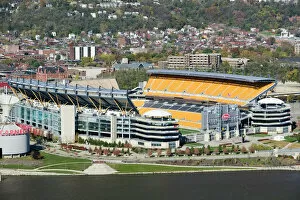 Landscape paintings Poster Print Collection: USA-Pennsylvania-Pittsburgh: Heinz Stadium home of the Pittsburgh Steelers Football
