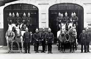 1900 Collection: LCC-MFB Red Cross Street fire station and engine, London LFB150