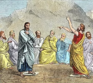 Legislature Collection: Aeropagus debating in ancient Athens