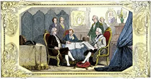 Benjamin Franklin Greetings Card Collection: Americans gaining French alliance in the Revolutionary War