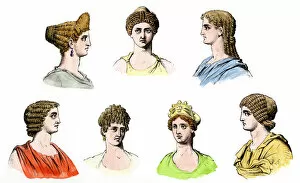 Ancient civilizations Metal Print Collection: Hair styles of Roman ladies