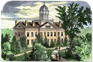 US places:historical views Mouse Mat Collection: Hiram College in the 1800s