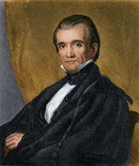 Presidents:First Ladies Premium Framed Print Collection: James K. Polk