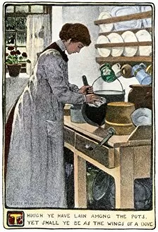 House Work Collection: Kitchen chores, about 1900